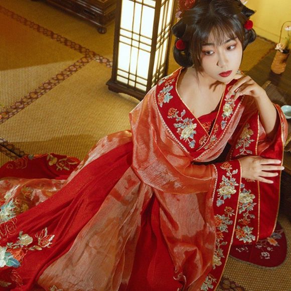 Majesty Gown Set | Top Coat Skirt Petticoat Ribbons Wrapper - Picture 6 of 12